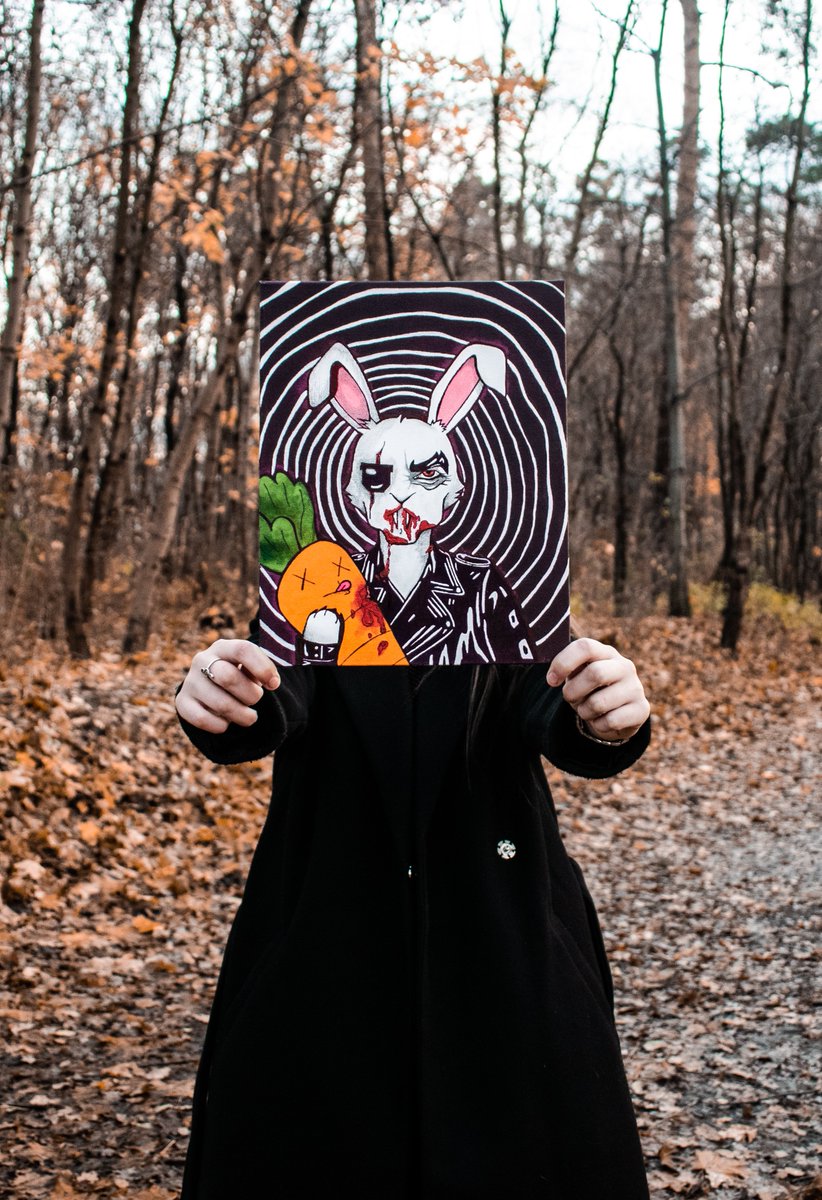 Maria__Xtina's tweet photo. @goofydracula Let me introduce you Vampunny, the family's pet rabbit turned vampire by accident, when he ate a bewitched carrot that Eupraxia was using for her secret recipe "Ciorbă".

Ps: inspired by my pet rabbit, Mana, when fighting with her food.

Discord: MariaXtina#2023 https://t.co/FVoICgQiOU