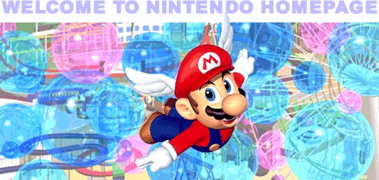 FuguEye's tweet photo. Nintendo's bubbly Japanese homepage banner image (c. 1997)
#vghistory 👁🗨 https://t.co/h15qfU4Rdo