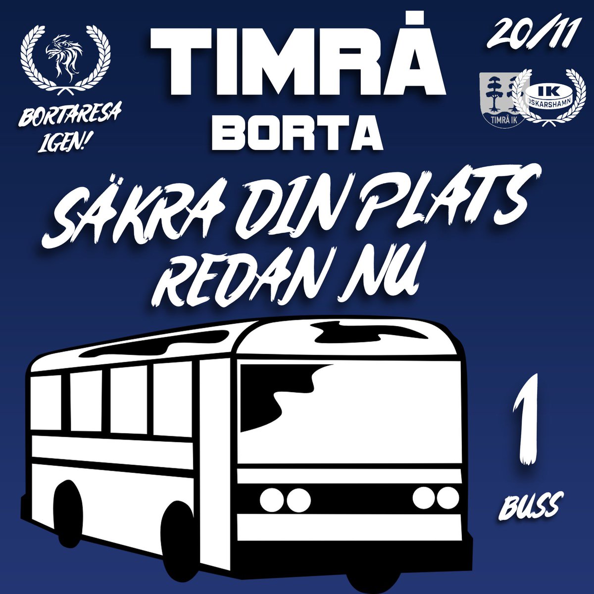 BlueFrontS's tweet photo. Nu har vi öppnat anmälan till två nya bortaresor.
Timrå den 20/11 och Smålandsderbyt mot Växjö den 25/11.

Båda resorna är öppna för både medlemmar och icke-medlemmar. In och anmäl er på hemsidan!

Länk till hemsidan:
https://t.co/iKAL8F0eq2
#Bluefrontsupport #BFS #Oskarshamn https://t.co/kn6VTcnpBi