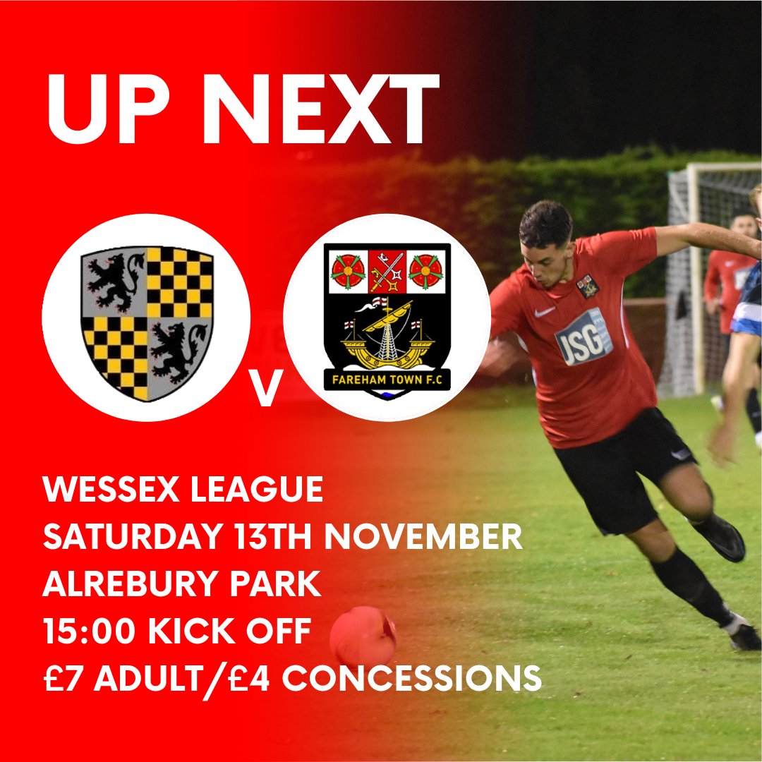 farehamtownfc's tweet photo. ⚽ 𝙐𝙋 𝙉𝙀𝙓𝙏 ⚽

It's another trip to Alrebury Park this season, this time in search of 3 points in the @nls_wessex

#Creeksiders ❤️🖤 https://t.co/hF0Zd4XY5G