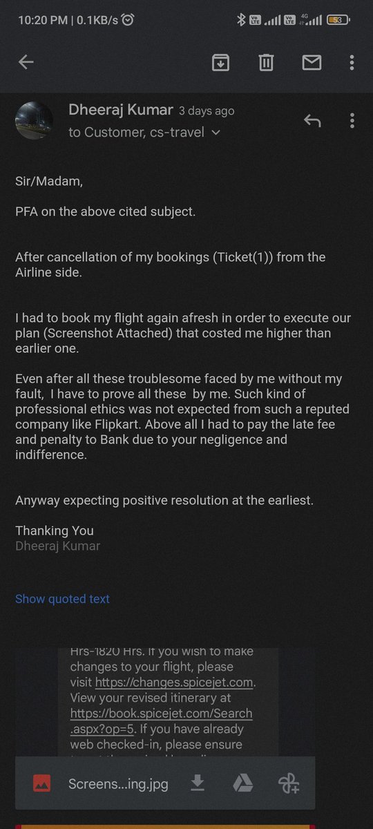 KumarDheeraj_1's tweet photo. @Flipkart @flipkartsupport @FlipkartStories @FlipkartVideo @2GUD @WorkAtFlipkart @FlipkartW 
Even after a month of my flight cancellation from the Airlines side, Flipkart could not process the refund till now.
What Next in the Box? Customer care=Chatter Box https://t.co/4QbyFnKtkN