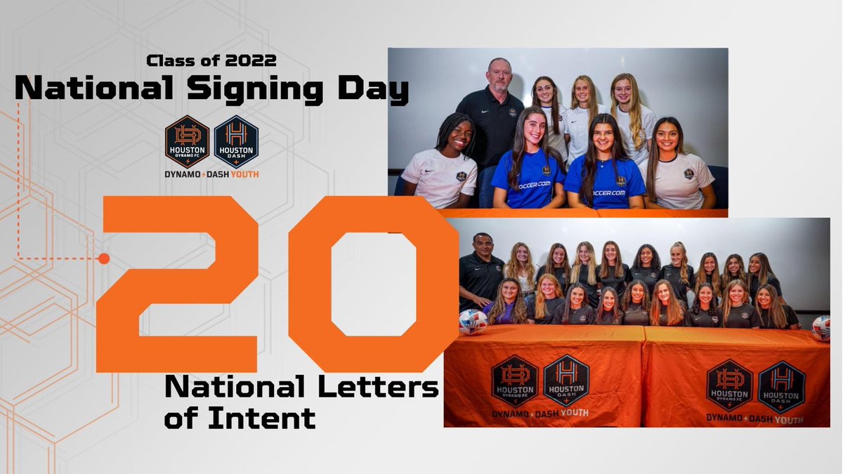 Congrats to our Class of 2022 players taking part in National Signing Day to continue their playing careers at the next level!

Story ➡️🖥️ hubs.ly/H0-Yzpf0

<a href="/TheSoccerWire/">SoccerWire</a> <a href="/TopDrawerSoccer/">TopDrawerSoccer</a> <a href="/RipSports/">Corey Roepken</a> @TheStrikerTexas <a href="/WOLsports/">Woodlands Online Sports</a> <a href="/WoodlandsOnline/">Woodlands Online</a> <a href="/HoustonChron/">Houston Chronicle</a> <a href="/ChronSports/">Chronicle Sports</a>