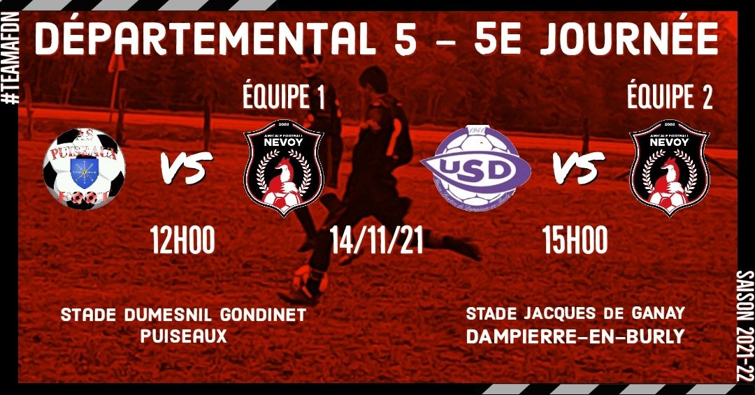 AF_Nevoy's tweet photo. Les prochains match ร l'extรฉrieur de nos Noveltains. โฝ๏ธ
รquipe 1 ๐๏ธ AS Puiseaux 2
รquipe 2 ๐๏ธ US Dampierre 3
๐ก๐ฒ ๐น๐ฎฬ๐ฐ๐ต๐ผ๐ป๐ ๐ฟ๐ถ๐ฒ๐ป !
#TeamAFDN โซ๐ด๐ฆ https://t.co/sJIilylr7Z