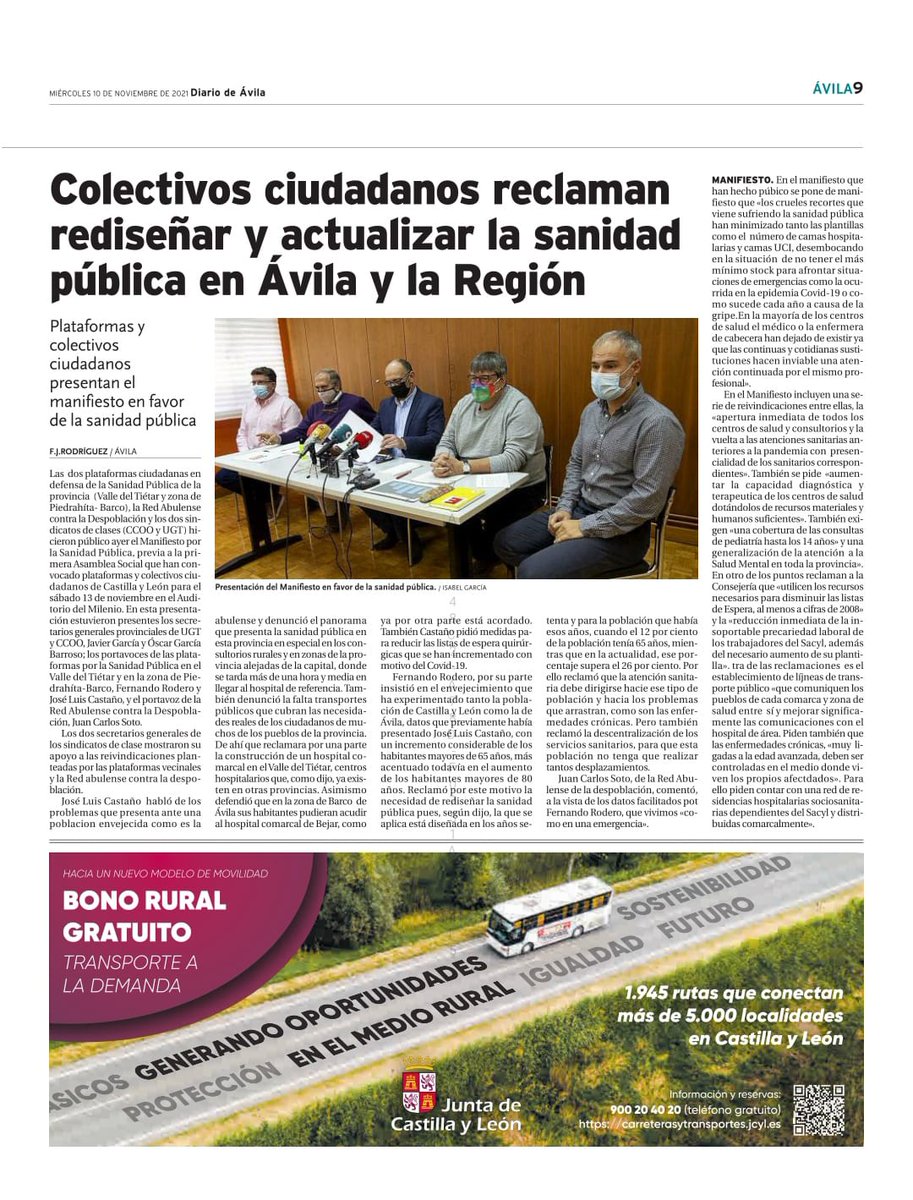 iuarenas's tweet photo. Este sábado 13 a las 11 horas, todas las plataformas por la #SanidadPública de #cyl han quedado en #Valladolid. Os imagináis que desbordamos la #CúpulaDelMilenio? #CylEnPie #NosVemosAllí https://t.co/dm6Aquv3Ky