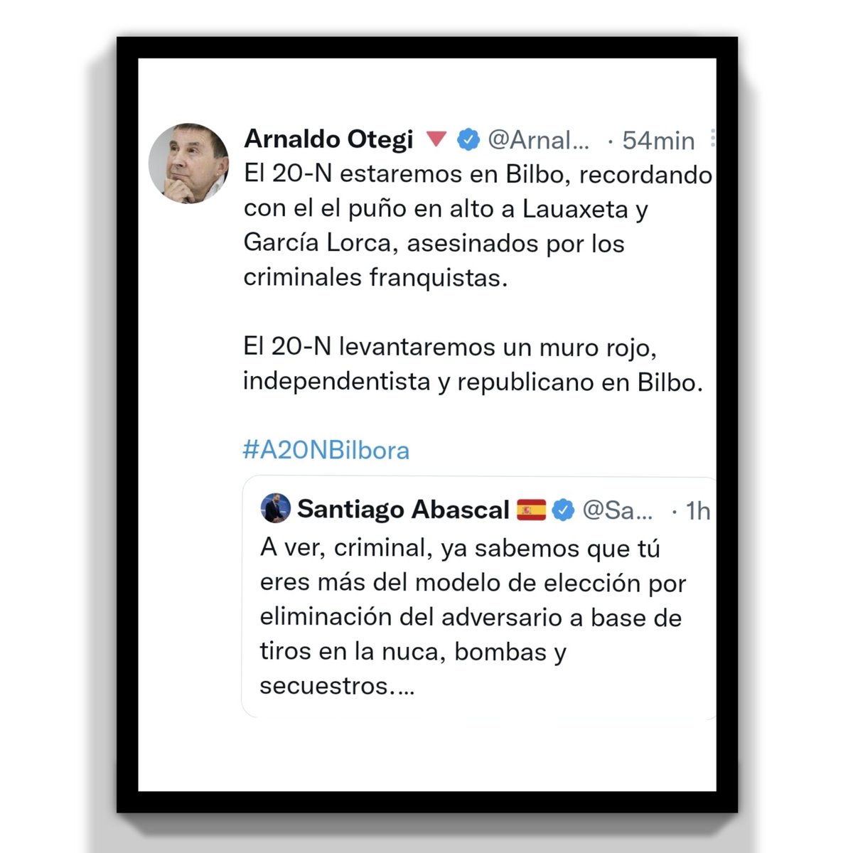 GuillermoMarto1's tweet photo. Ya lo siento @DonMitxel_I , pero creo que el marco del año 2021 se lo va a llevar Don @ArnaldoOtegi , futuro Lehendakari de nuestra tierra, que los nervios de la derechona (PP, PNV y Vox) vienen motivados por algo
#Megazasca https://t.co/co9HmXQZFQ