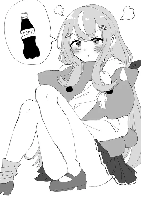#Nari_Art #おうつちの絵 
ゼロコーラ過激派ナリちゃん 