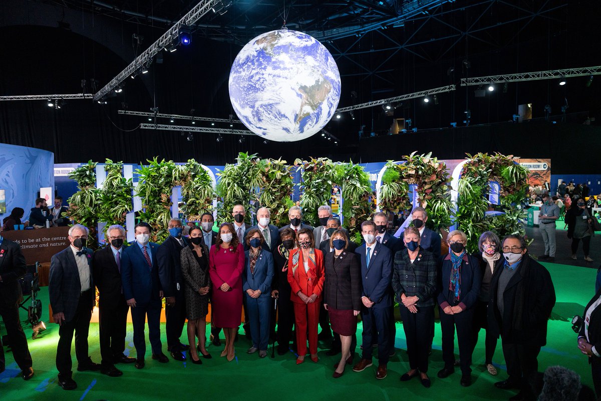 Hello from #COP26 in Glasgow! 👋

It's an honor to join @SpeakerPelosi, my colleagues, and leaders across the world at #COP26 to discuss the path forward and build a roadmap for #SolvingTheClimateCrisis.