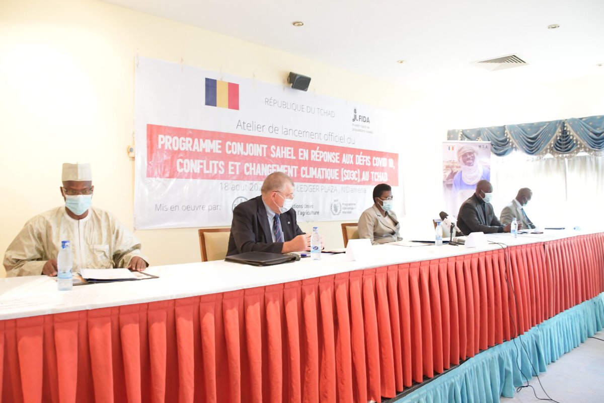 SD3C_Sahel's tweet image. Le gouvernement du Tchad, la FAO, le PAM et le FIDA ont lancé le mercredi 18 août 2021, l’atelier de lancement du projet de mise en œuvre du programme conjoint Sahel en réponse aux défis Covid-19, conflits et changement climatique (SD3C).
•
•
#jointprogram #sahel #sd3c #tchad