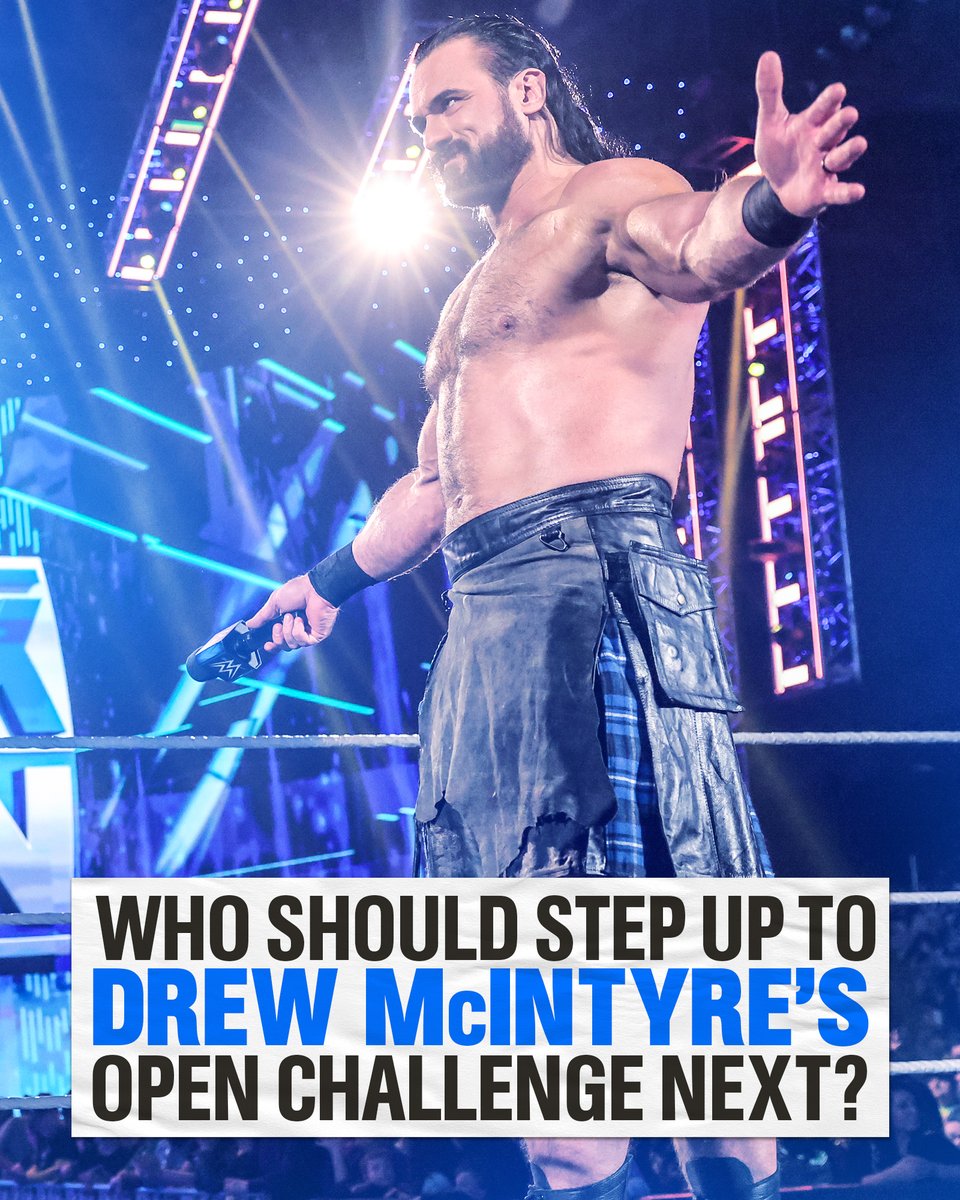 WWE's tweet photo. Who do you want to see battle @DMcIntyreWWE next? 

#SmackDown https://t.co/32bVQ4nVSB