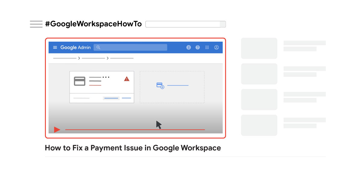 AskWorkspace's tweet photo. 😳  💳 Got a payment issue and not sure how to handle it? No worries, we got some tips that can help you fix it in no time. → https://t.co/EL9qONoi7s #GoogleWorkspaceHowTo https://t.co/LsKMUvBUCd