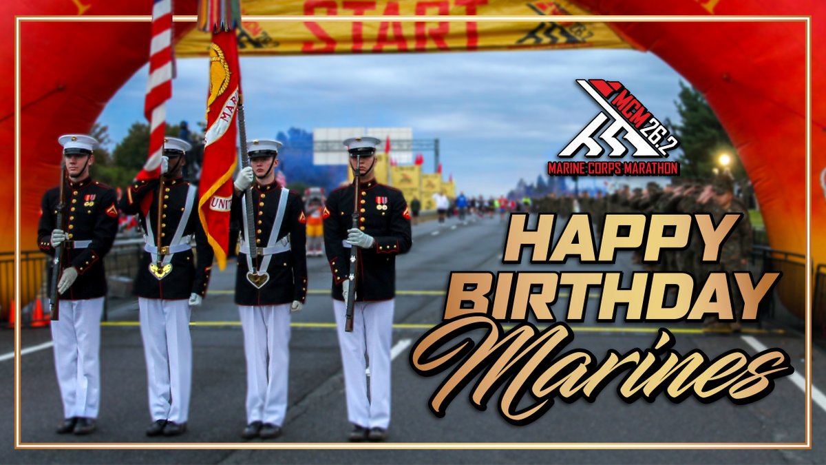 Marine_Marathon's tweet photo. Here's to 246 years. Happy Birthday @USMC! https://t.co/jSMzQBbsVt