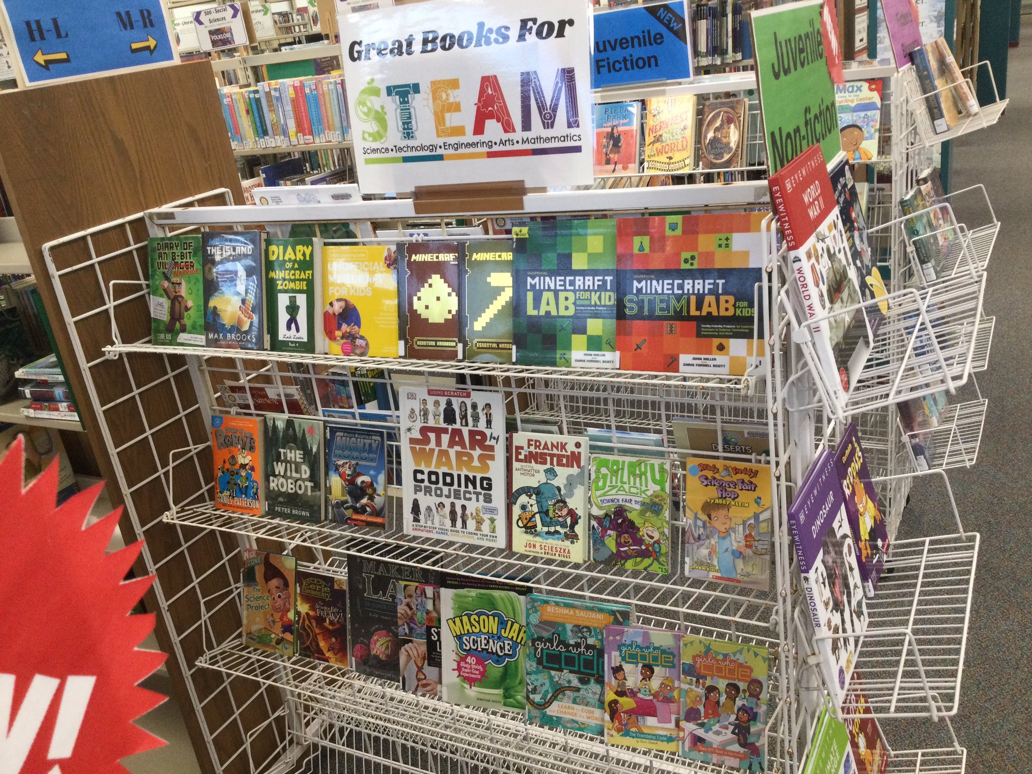 Yadkin County Public Library on Twitter: "In honor of National STEAM Day on  Nov 8, we've got a juvenile / middle grades book display up for November!  Come on by and check
