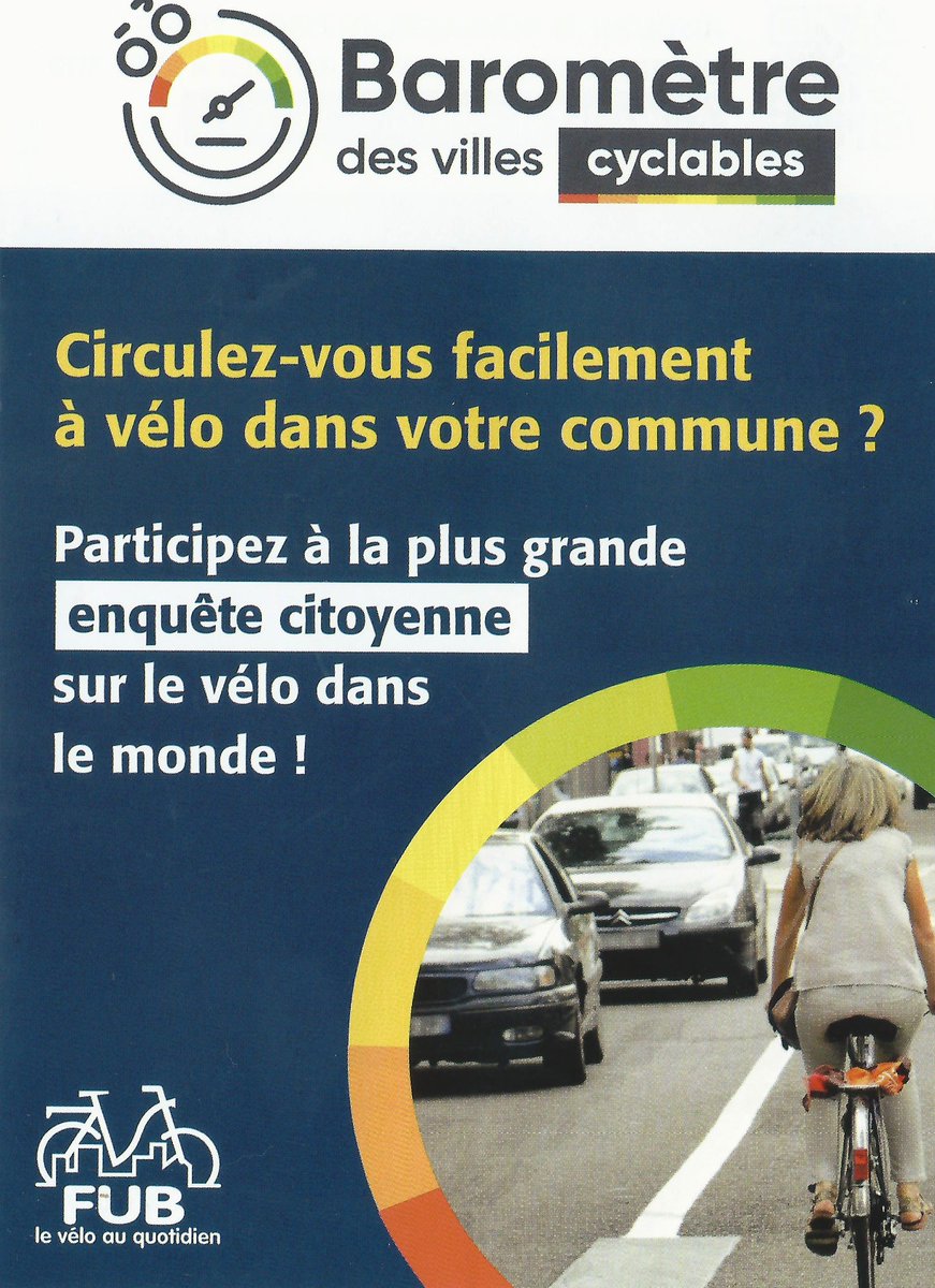 AssociationRevv's tweet photo. Les réponses au BAROMETRES des Villes Cyclables 2021 restent possibles, jusqu'au 30 novembre prochain.! Vous pouvez donner vos réponses pour trois communes où vous avez coutume de roulez à vélo. N'hésitez pas, votre avis est important.
Lien à suivre : https://t.co/Hor1HsxzA9 https://t.co/agIy3rcBGr