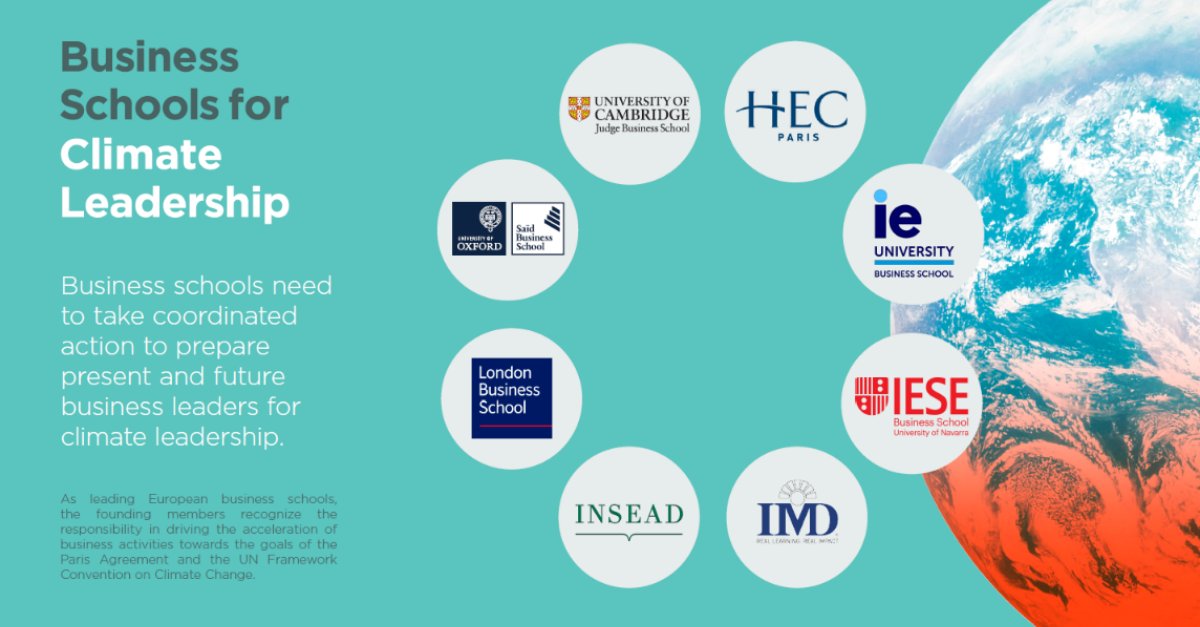 HECParis's tweet photo. 🤝HEC Paris joins forces with @CambridgeJBS @IEbusiness @iesebschool @IMD_Bschool @INSEAD @LBS @OxfordSBS to accelerate business response to the #ClimateCrisis. Find out more about Business Schools for Climate Leadership➡️ https://t.co/RtAOtdSiBV #Bschools4climate #COP26 https://t.co/yElaerHySL