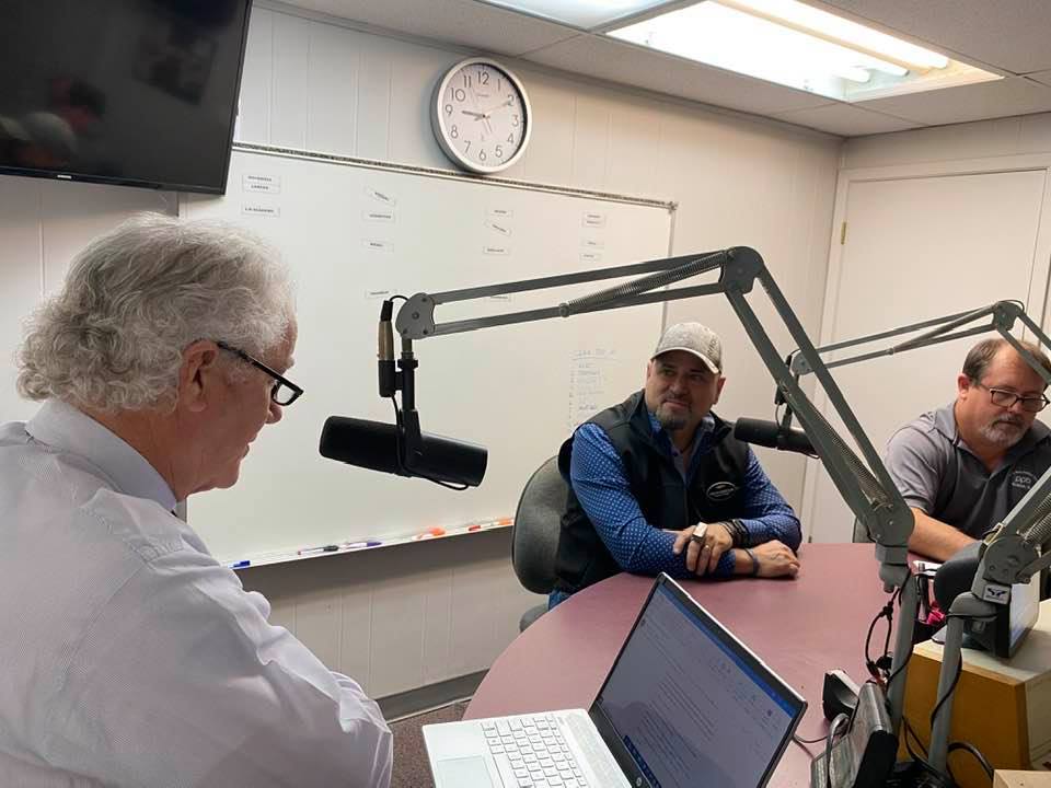 MilamMoving's tweet photo. Join Milam County Judge, Steve Young every Wednesday on 105.1 KMIL and 98.5 KRXT for Milam County updates.  This morning he had two special guests, Lin Perry and Montie Robertson.
#movingmilamforward
#movingmilamforwardtogether https://t.co/S2HwoWPFkR