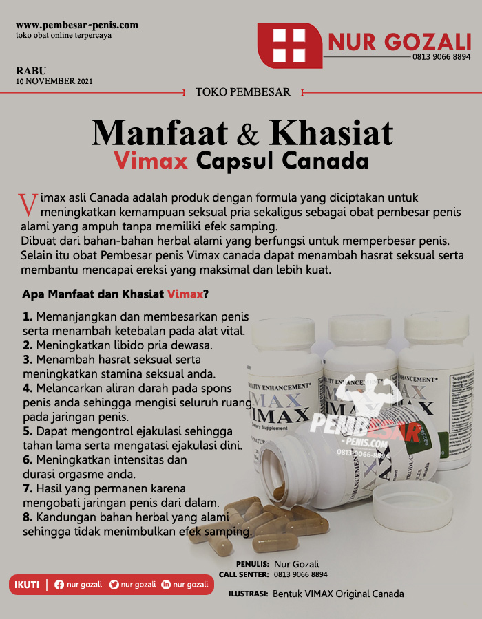 NurGozali1's tweet photo. @PillVimax Manfaat dan Khasiat vimax.
Silakan KLIK GAMBAR untuk melihat lebih jelas.
Pesan KLIK https://t.co/NtCuH96Zh3
#vimax
#vimaxcapsulcanada
#cirivimaxasli
#vimaxizon
#obatpembesar
#PembesarPenis https://t.co/FKsvhcJhND