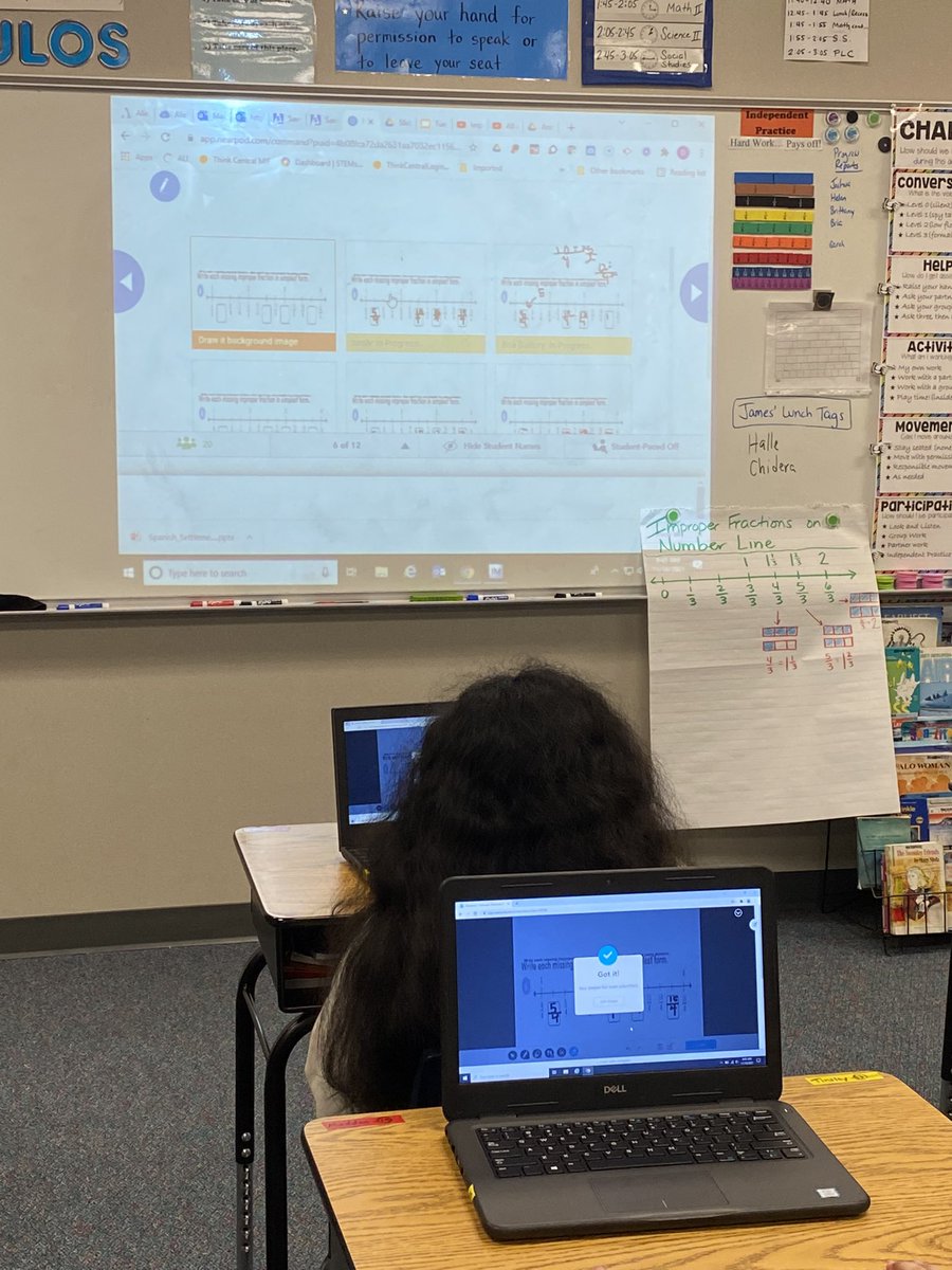 Demetrios45's tweet photo. Improper Fractions practice with Nearpod. @MsGazzaway @OutleyE #NearpodNovember https://t.co/FDlMbhpSZD