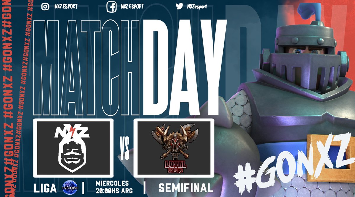 #ClashRoyale

» Hoy toca jugar un partido importante para poder obtener el cupo a la instancia final, daremos todo por la victoria.

🏆 | <a href="/league_universe/">universe</a>
🆚 | <a href="/Esport_Loyal/">Loyal eSports🇲🇽</a>
🔁 |SEMIFINAL
⏰ |5pm🇲🇽 - 8pm🇦🇷

#GoNxZ
