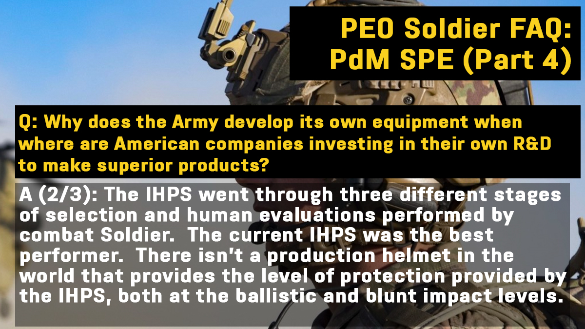 PEOSoldier's tweet image. Our next #FAQ about Product Manager Soldier Protective Equipment (Pt. 4): Army R &amp;amp; D #fequentlyaskedquestions #usarmy #equipment