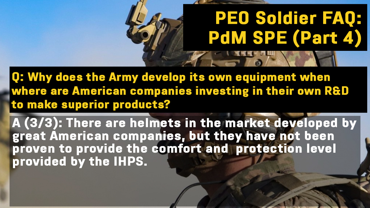 PEOSoldier's tweet image. Our next #FAQ about Product Manager Soldier Protective Equipment (Pt. 4): Army R &amp;amp; D #fequentlyaskedquestions #usarmy #equipment