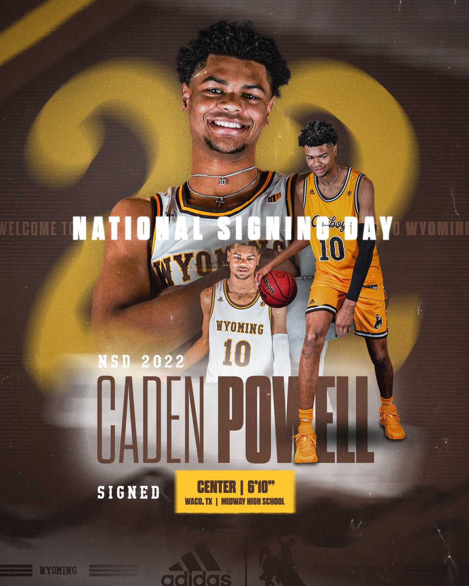 A 6’10” Center from Waco, Texas! Welcome <a href="/CadenP34/">Caden Powell</a> to Wyoming 🤠🏀 

📰 | bit.ly/3n2P5aL

#NSD22 | #OneWyoming