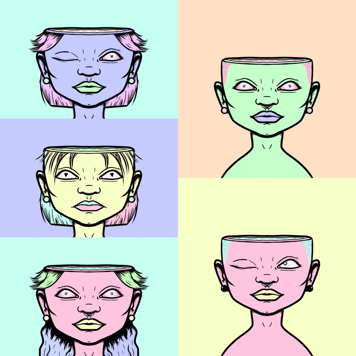 the first 5 EMPTY HEADZ are now on <a href="/opensea/">OpenSea</a> for 0.01 ETH each, no gas on Polygon chain ✨ so excited to share these with the world! hope you love them &amp;  more exciting things to come 🌞 #NFT #Minted #NFTshill #GM