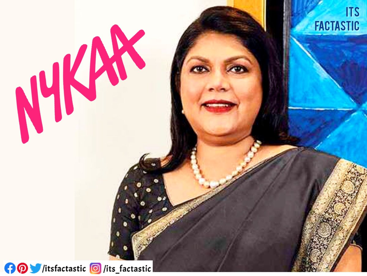itsfactastic's tweet photo. Founder of Nykaa - Falguni Nayar becomes India's richest self made female billionaire.

58-year-old Falguni Nayar started #Nykaa  (beauty and fashion brand) at the age of 50.

Nykaa is derived from the Sanskrit word nayaka, meaning "one in the spotlight".

#nykaaipo https://t.co/Wp1nFUNnJF