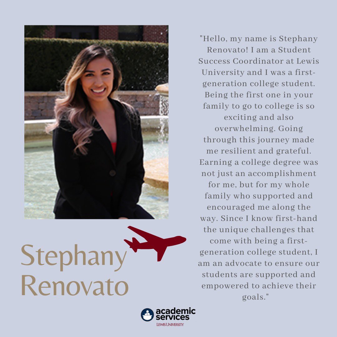 LewisU_AS's tweet image. Happy National First-Generation Week Flyers! Here we have Stephany Renovato! 

#FirstGenWeek #FirstGenFlyers #CelebrateFirstGen #lewisu #lewisu_as