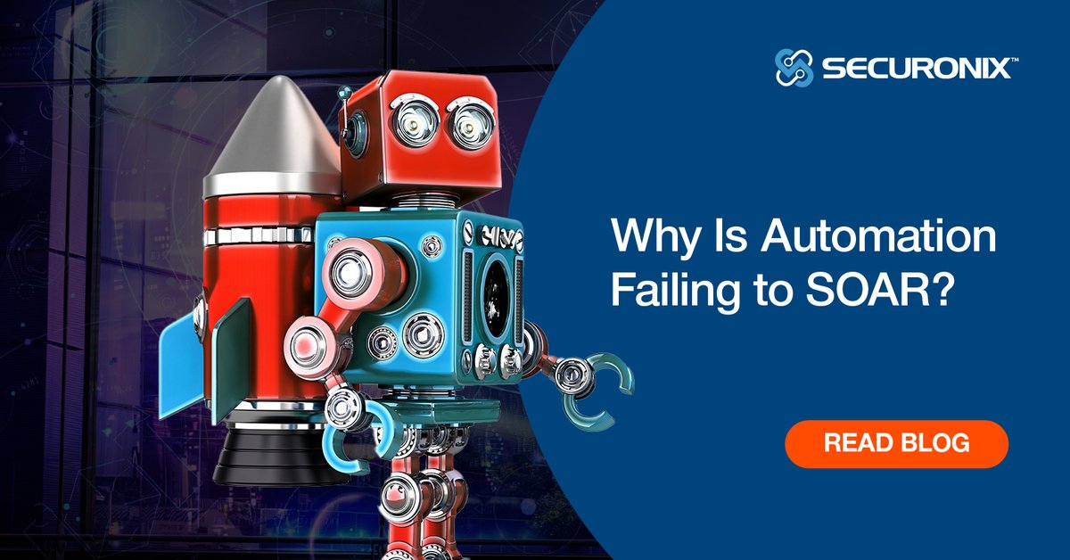 Read this blog by @OliverRochford (<a href="/Securonix/">Securonix</a>) where he talks about why so few organizations are automating the containment and blocking of threats.
#SOAR #CyberSecurity sc.securonix.com/u/7aVtxB