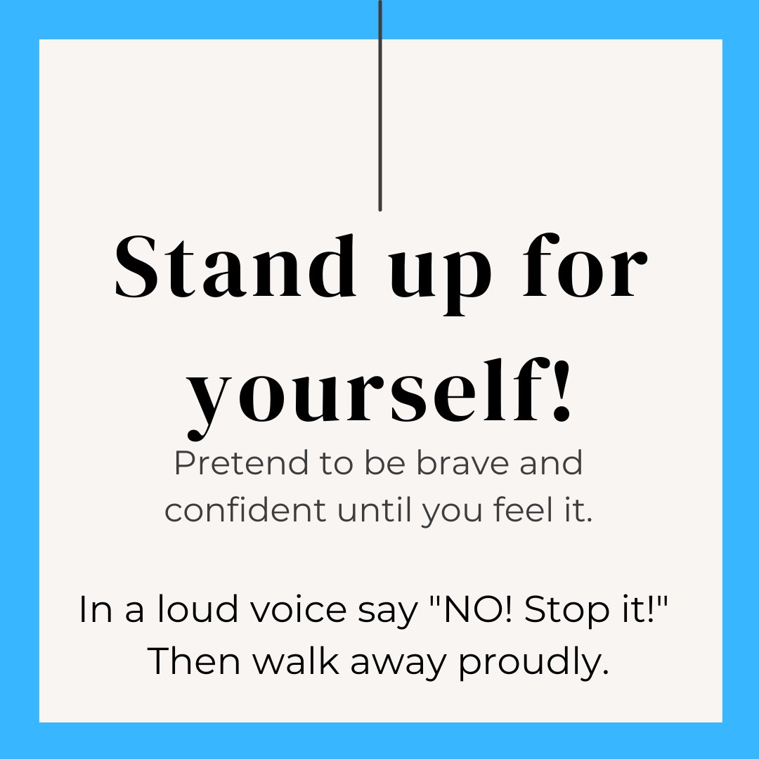 Those who bully others are looking to gain a feeling of power, purpose and control. 
Stripping this from your bullies hands will give you back your freedom. Always stand up for yourself. 
#AntiBullyingWeek  #AntiBullying #BullyingPrevention 
3/3