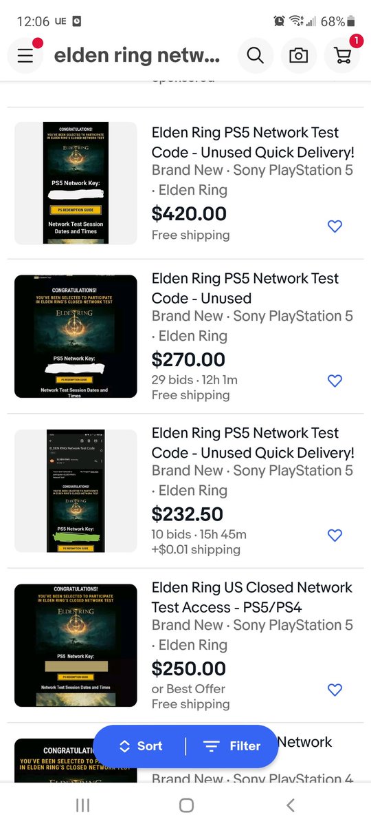 runebee's tweet photo. Signing up for a closed network test to sell the code on eBay is small pp energy. https://t.co/u09NgeaYvg
