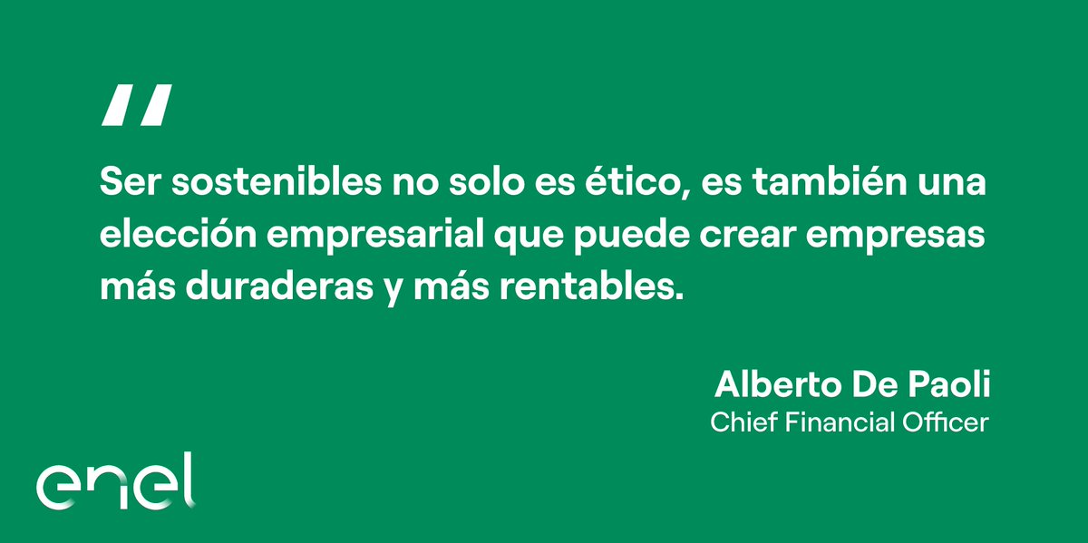 EnelGroupES's tweet photo. Elegir la sostenibilidad tanto para el medio ambiente como para la economía. Nuestro CFO Alberto De Paoli compartió detalles durante la #COP26 sobre el gran impacto que las @UN #CFOTaskforce pueden tener para lograr un futuro sin emisiones. 👇 @globalcompact https://t.co/7G7XhjLbDm