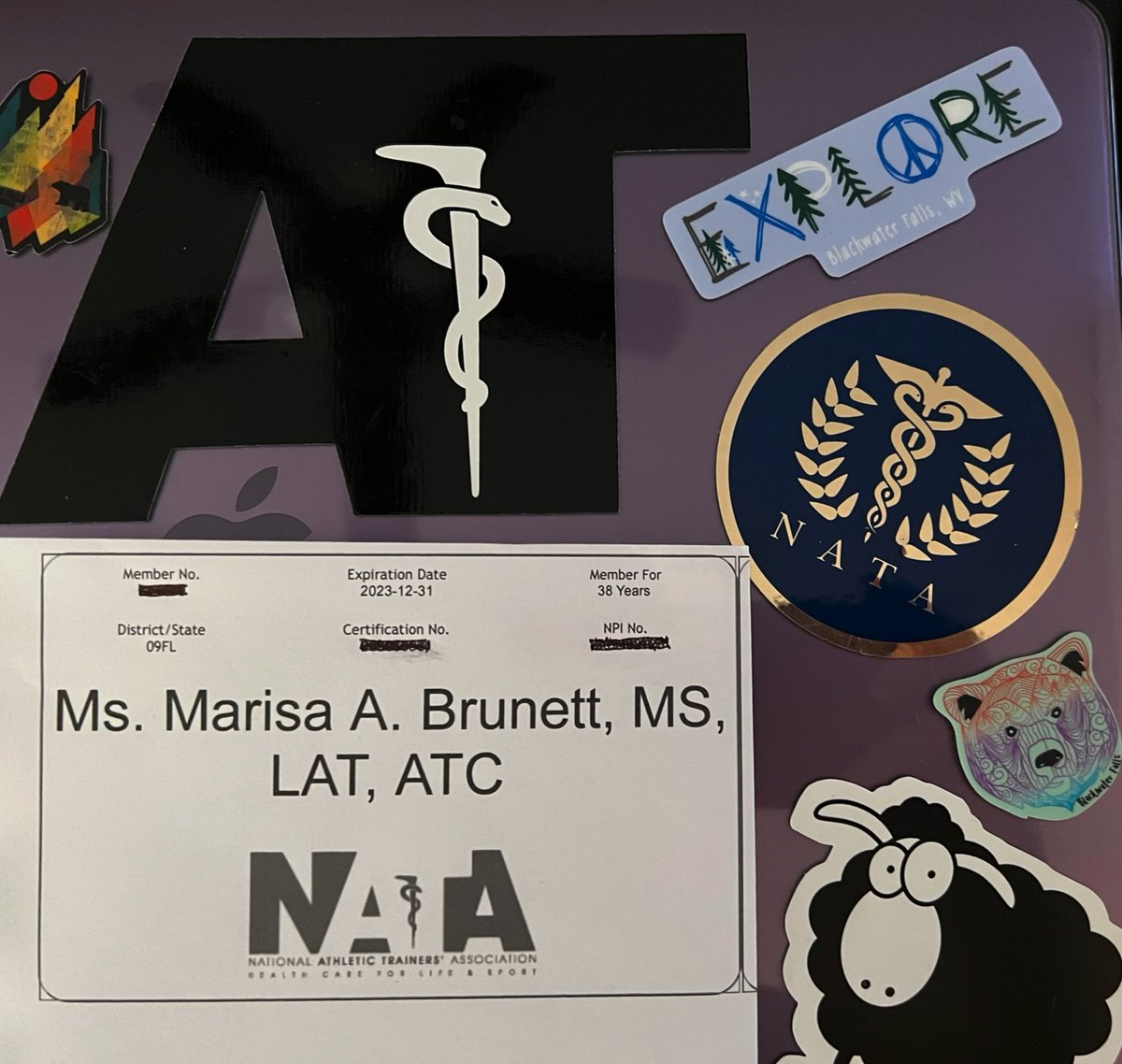 marisabhrt's tweet photo. Hey @MAATAD5 Renewed my @NATA1950 @SEATA9 membership for the 38th time! From student to now,this AT will be a lifetime member! Membership helps our assoc. continue to move ATs Forward thru advocacy, education, resources, &amp; connections #NATARocks #NATAIsHome #ShowMeYourMembership https://t.co/JaAGdxuGah