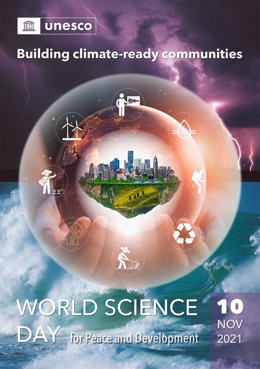 SvenTrueNorth's tweet photo. Science is a cornerstone of human civilization. We must support research, listen to scientists and mobilize resources to take us forward. On #WorldScienceDay for Peace &amp; Development 2021, we recognize the importance of building climate-ready communities. @UNESCO 🌏 #ClimateAction https://t.co/MTUFgisI3F