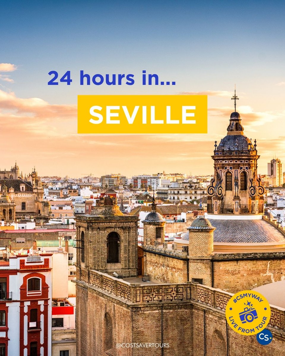 CostSaverTours's tweet photo. 24 HOURS IN #SEVILLE? 😍🇪🇸 How would you spend your free day in the capital of Andalucia!​? ☀️ 👑 🍷 💃 

If you're keen to embark on an Iberian adventure, join our #CSIberianExplorer 👉 https://t.co/pmH4qSQxLk https://t.co/9VDcbHrrb5