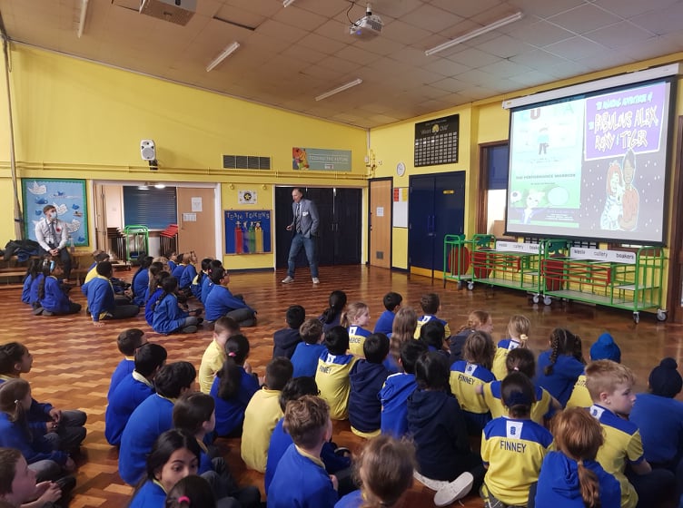 CuppaAndKaty's tweet photo. What a fantastic afternoon launching my new book "The Amazing Adventures of the Fabulous Roxy, Alex and Tiger" at @qdprimaryschool. The kids, and teachers were absolutely brilliant!
#booklaunch #education #confidence #teachers #school https://t.co/NJz96bsfqH