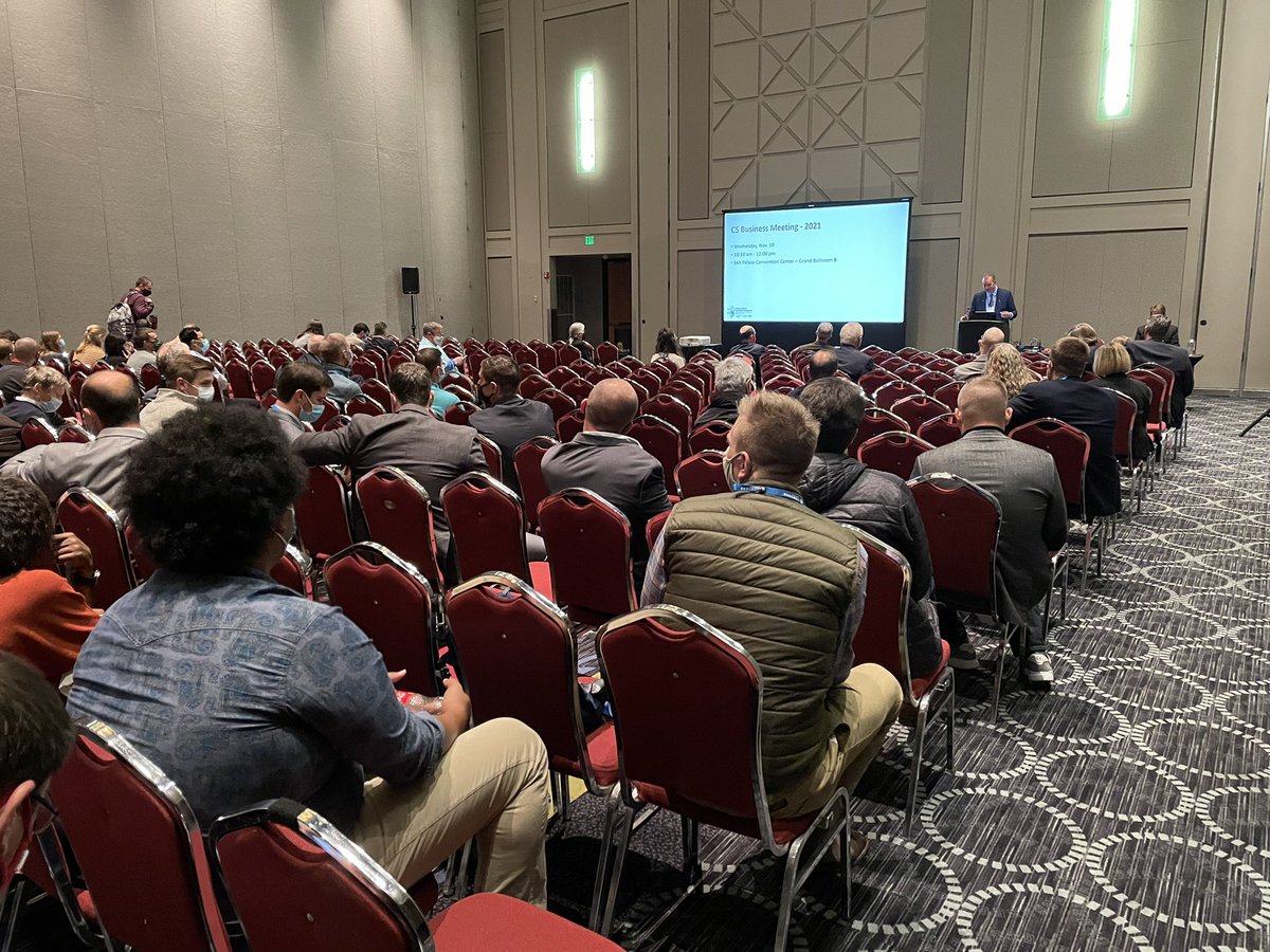The C5 turfgrass division business meeting is called to order by <a href="/MSUTurf/">Kevin W. Frank</a>.
