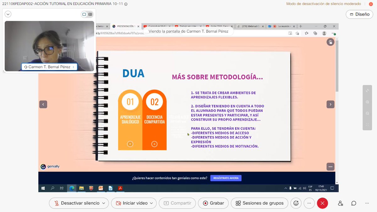 CepVillamartin's tweet photo. #FormacionSdeC Última sesión de #AcciónTutorial  en #Primaria con Carmen Bernal. Protocolo detección #NEAE. Metodologías a usar en medidas ordinarias: #ABP, #DUA, #ApServicio,.... y medidas específicas: #ProgramasdeRefuerzodelAprendizaje. @FormacProfAnd @EducaAnd @EducaAndInnova https://t.co/ba3BxNNOwA