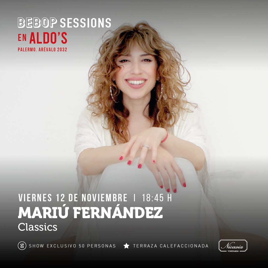 bebopclub's tweet photo. #BebopSessions en @aldosvinoteca
Viernes 12/11 18.45h. @fernandezmariu #Classics
Reservas por Whatsapp +541125055301 https://t.co/ruq3bfzV5G