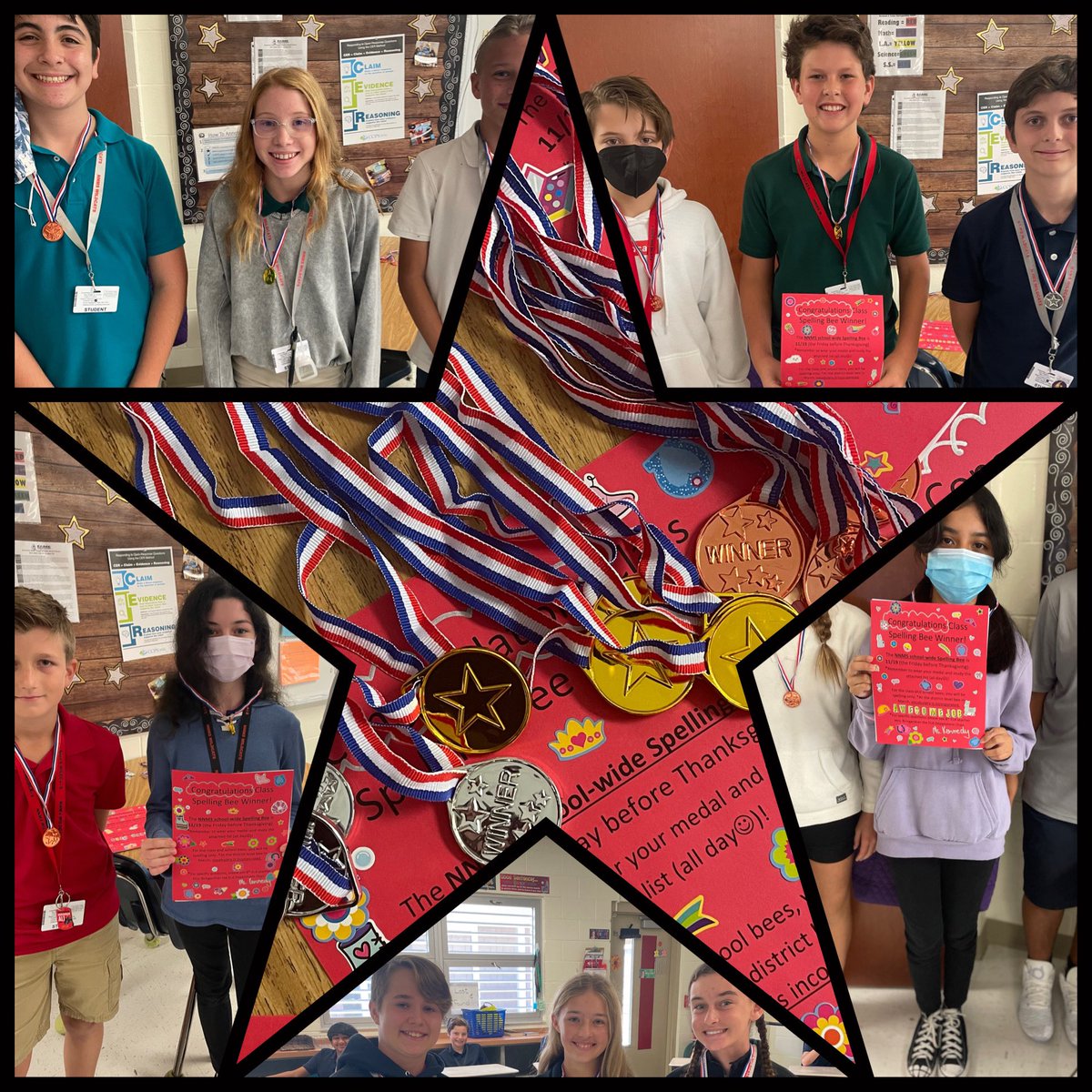 KennedyReading's tweet photo. 7th grade Class Spelling Bee Champs‼️🏆🥇🥈🥉🏆@ScrippsBee @NNMSWildcats  @collierschools @CCPS_SecELA https://t.co/ArMiOTZE92