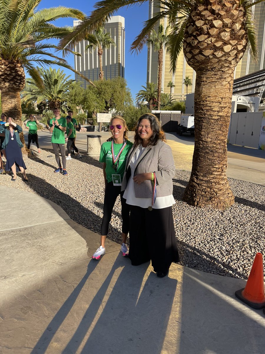 DanicaTormohlen's tweet photo. #IMEX21 fun run: Great way to start the day! Thanks to @IMEXCarina for hosting the race and to @simpleview &amp; @voqin_ for sponsoring the free event. Was a wonderful surprise to be the 1st female finisher at 25:52 for the 5K! https://t.co/kMH87Mw0sY