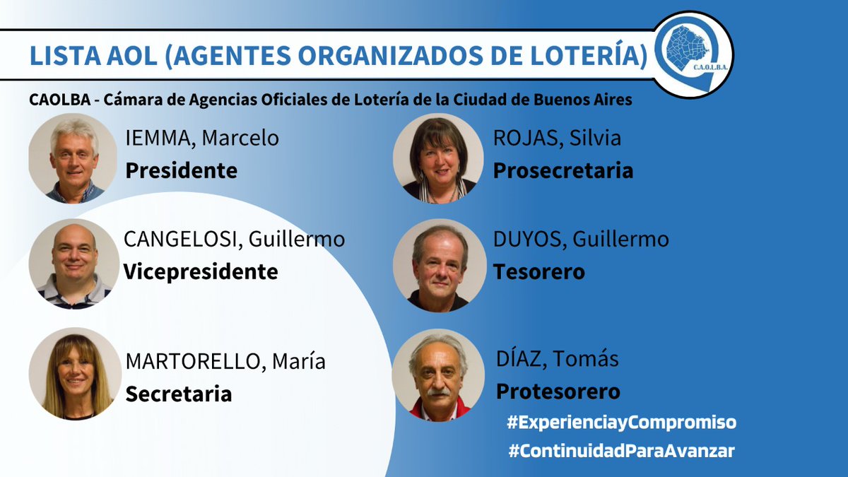 CAOLBAprensa's tweet photo. #ELECCIONES en #CAOLBA

🗳️ LISTA OFICIAL 👇:
LISTA AOL

📌 Presidente:
Marcelo Iemma
📌 Vicepresidente: Guillermo Cangelosi
📌 Secretaria:
María Martorello
📌 Prosecretaria:
Silvia Rojas
📌 Tesorero:
Guillermo Duyos
📌 Protesorero:
Tomás Díaz

#ExperienciaYCompromiso https://t.co/ewDFT7UOP3