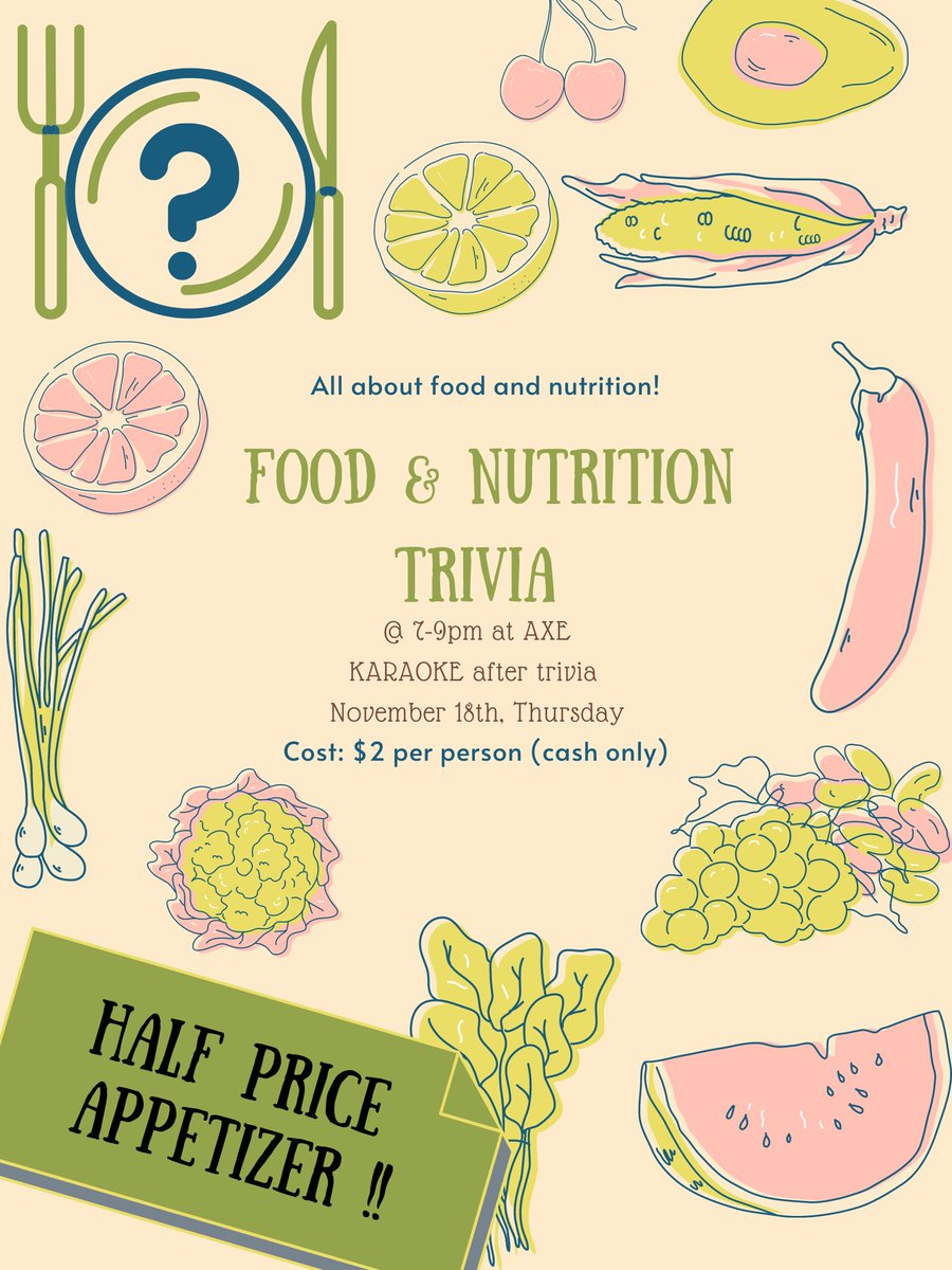 Come out and put your nutrition knowledge to the test ! 🍔🥗🍕