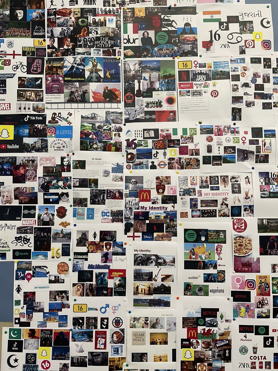 GreenheadSociol's tweet photo. First year identity montages going up https://t.co/WbEHEww5c5