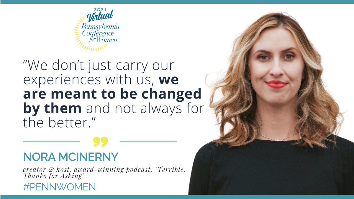 PennWomen's tweet photo. Such a heartbreaking reality, but as @noraborealis says, "We don’t 'move on' from grief. We move forward with it." #PennWomen https://t.co/cAqnNEXg7j