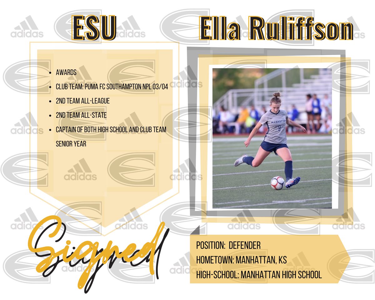 ESU_WoSoccer's tweet image. Excited to welcome Ella Ruliffson to the ESU Soccer Family!! 🐝⚽️ A defender from Manhattan, KS. Ella attends Manhattan High School. #Nationalsigningday #StingersUp