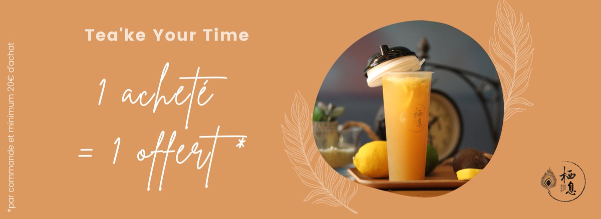 En ce moment, achetez une boisson et recevez une deuxième boisson gratuitement dès 20€ d’achat.

Avec Tea'ke Your Time &amp; Alorsfaim, faites voyager vos papilles tout en restant au chaud pendant les longues soirées d’hiver ! 🌃

#bbt #dessert #tea #gift