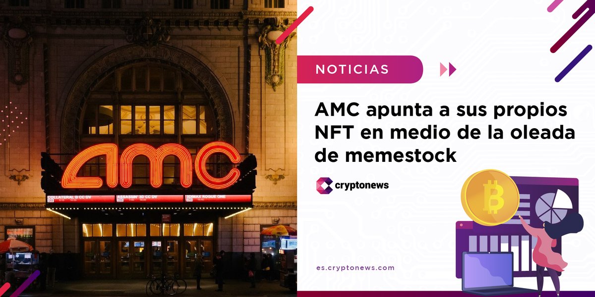 cryptonews_es's tweet photo. 🍿La cadena de cines estadounidense #AMC considera lanzar su propia criptomoneda y asociarse con los estudios de Hollywood para lanzar tokens no fungibles (NFT).
➡️https://t.co/pidwhAHPNg https://t.co/ba7ghy3KEN