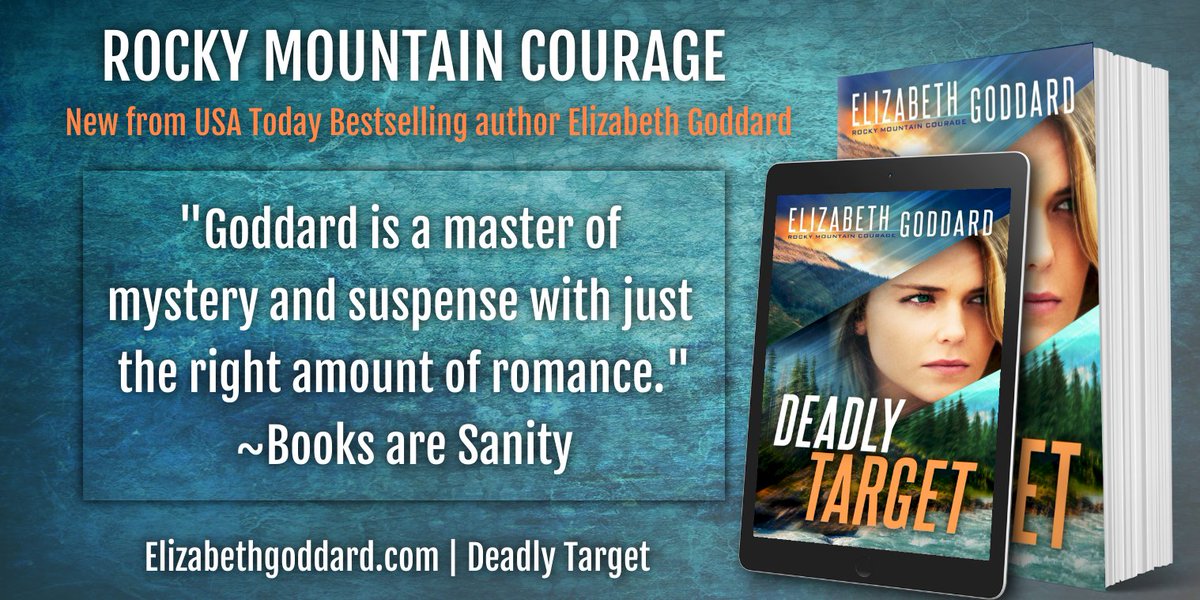 bethgoddard's tweet photo. Get Deadly Target today! @RevellBooks @ReadBakerBooks 
Baker Book House:  https://t.co/GXXFXy55lQ
Amazon:  https://t.co/nxgLABUprZ
B&amp;N: https://t.co/PbfLBoNbyM
Christianbook: https://t.co/OWl0b6EGXq
#deadlytarget #rockymountaincourage #elizabethgoddard #romanticsuspense https://t.co/HIoMBBhacn