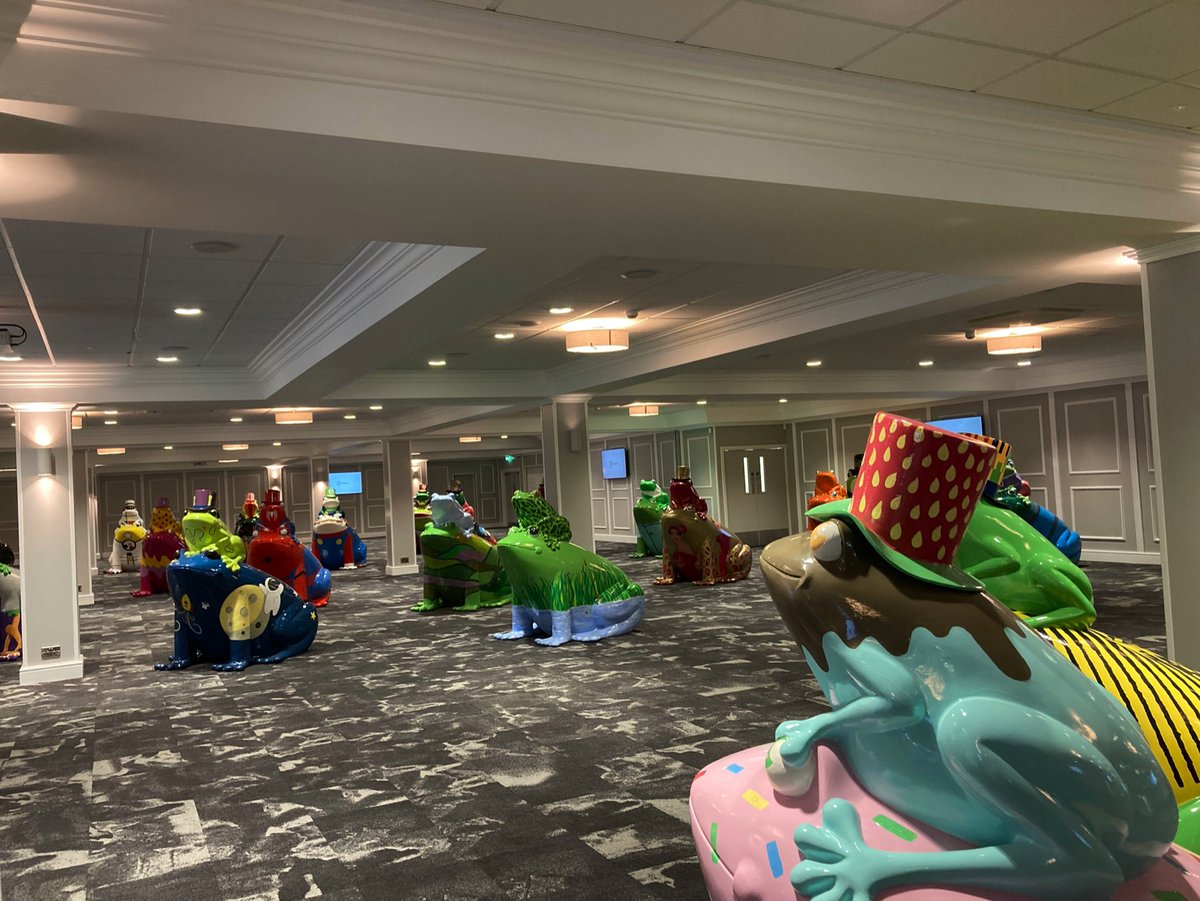 Yay! The #stockport frogs are about to hop off to new homes - last party <a href="/StockportCounty/">Stockport County</a> #frogauction net yourself a frog netthefrogs.live